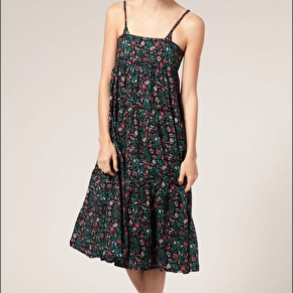 APC Madras Floral Tiered Dress